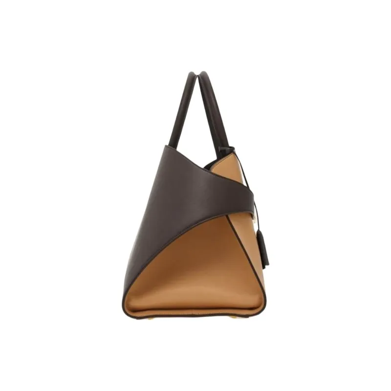 FERRAGAMO Calfskin Shoulder Bag Crossbody Bag Handbag Medium Size Women's Lightweight Camel And Moroccanoil Blend-1