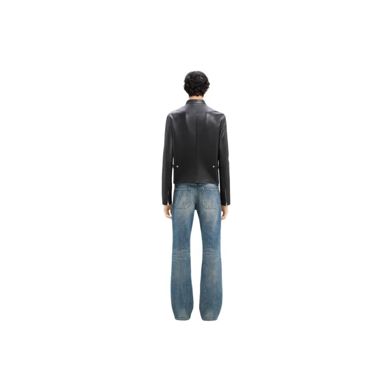 Courrèges Contrast Stripe detail Leather Jacket-3
