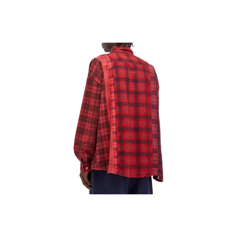 Needles Rebuild 7 Cuts Wide Flannel Shirt-2