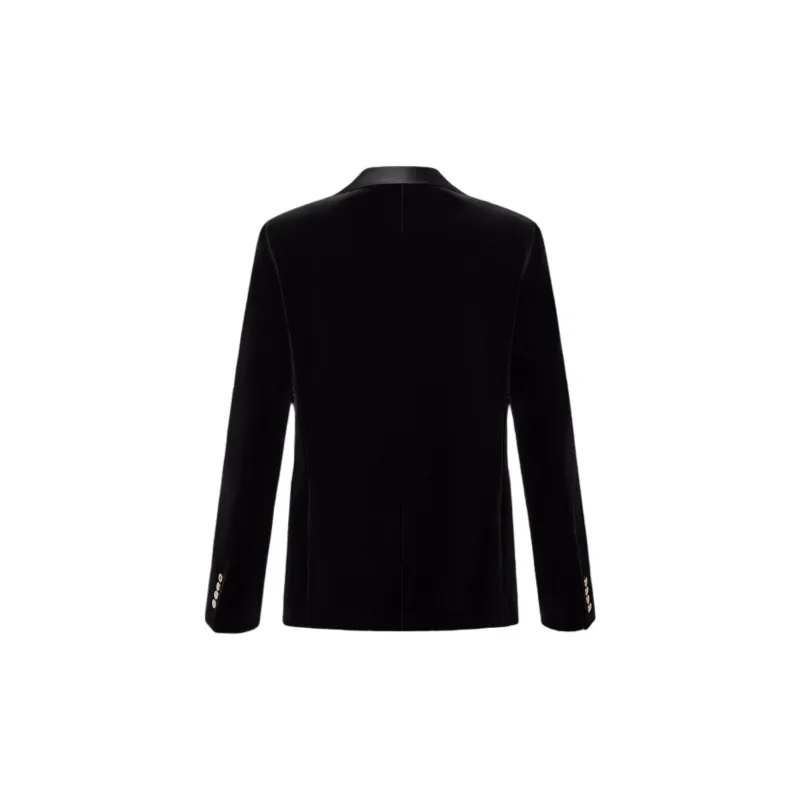 LOUIS VUITTON Single Breasted VeLOUIS VUITTONet Tuxedo Jacket-1