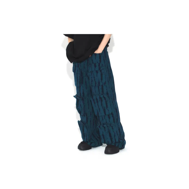 VANN VALRENCÉ Casual Pants Unisex Peacock Blue-3
