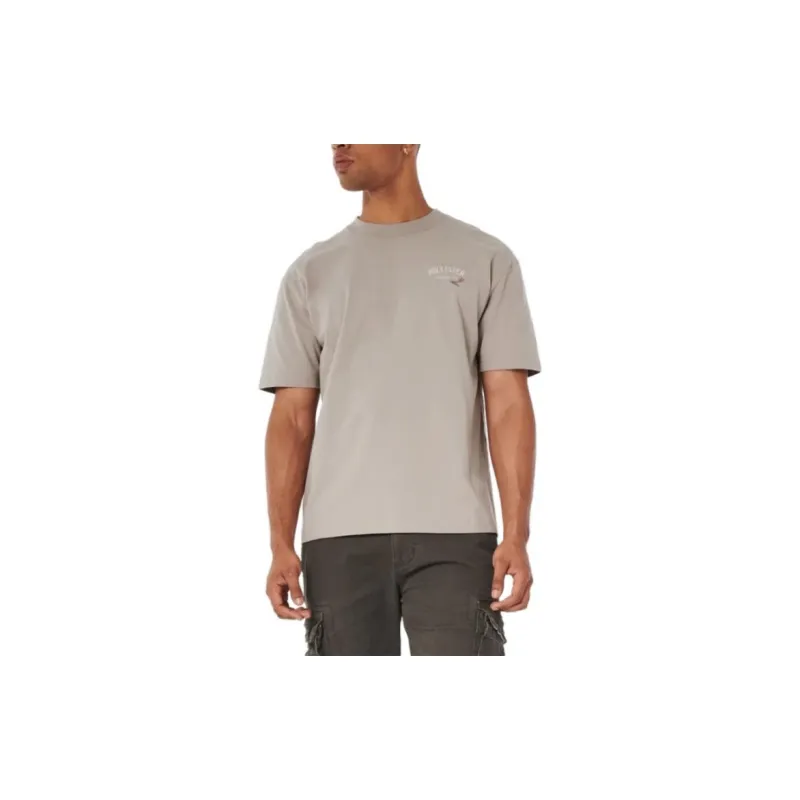 Hollister T-Shirts Men Brown Yellow-2
