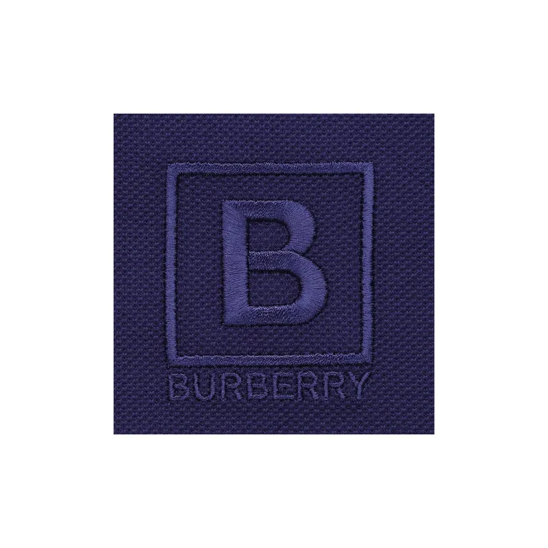 Burberry Letter Graphic Cotton Pique Polo Shirt-7