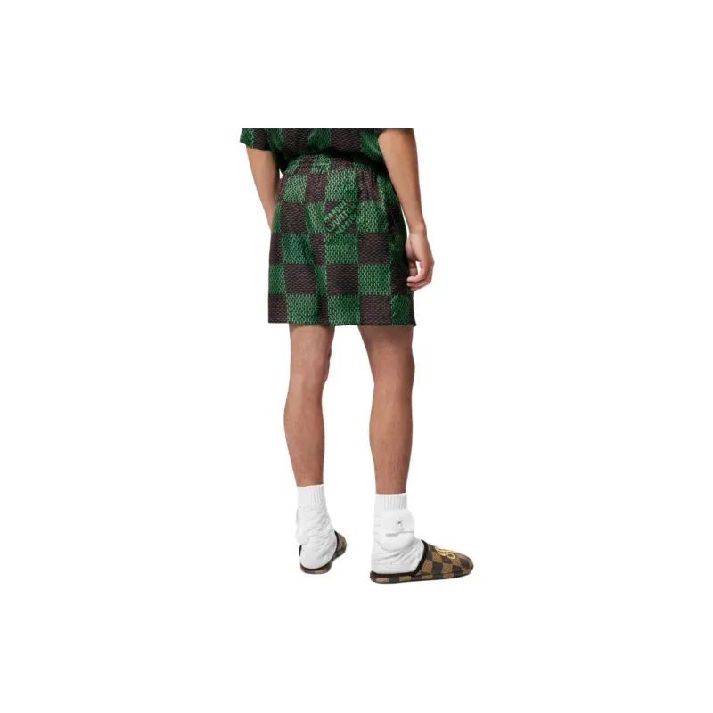 LOUIS VUITTON Damier Silk Shorts-2