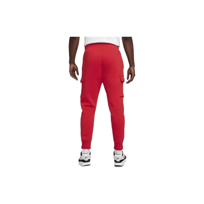 Nike Sportswear Club Fleece Knitted Sports Pants Men's University Red-3