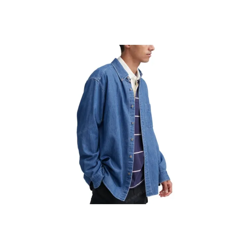 UNIQLO Shirts Unisex Royal Blue-1