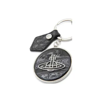 Vivienne Westwood Orb Logo-plaque Leather Keyring