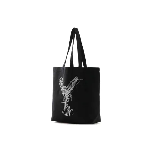 Yohji Yamamoto Cotton Tote Bag Shopping Bag Shoulder Bag Handbag Unisex Black