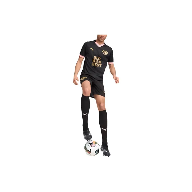 PUMA SS24 Soccer Jersey Men's Pink Black Gold-4