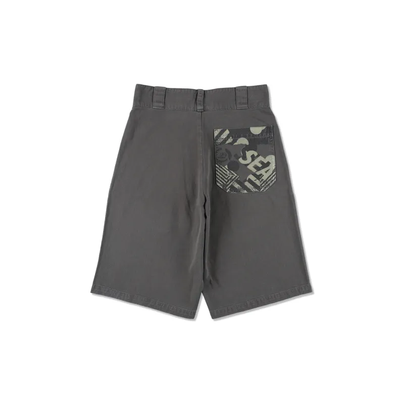 WIND AND SEA VOLCOM Collaboration Casual Shorts Unisex Charcoal Gray-1