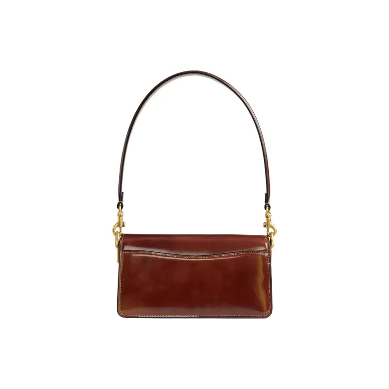COACH Tabby Smooth Leather Portable Crossbody Bag Shoulder Bag Small Size Women's Dark Brown-2