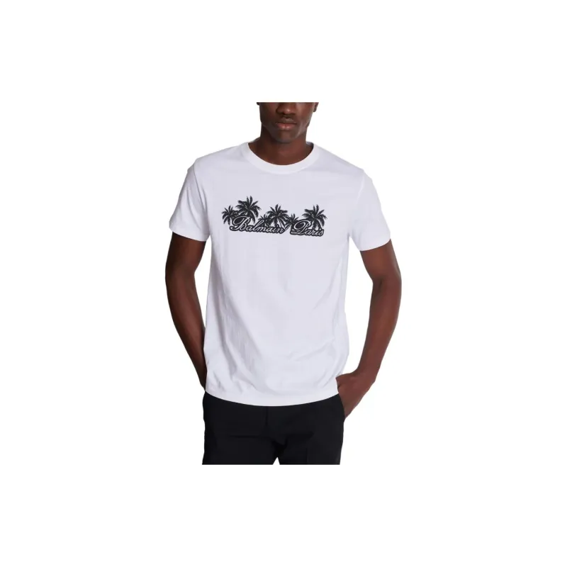 BALMAIN Signature Printed T Shirt-5