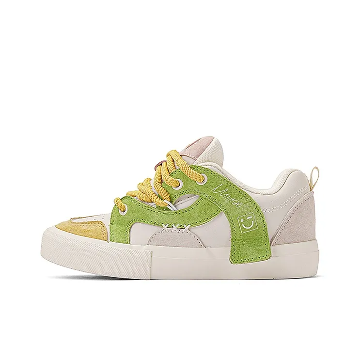 MINISO Low Top Skateboard Shoes Unisex White-1