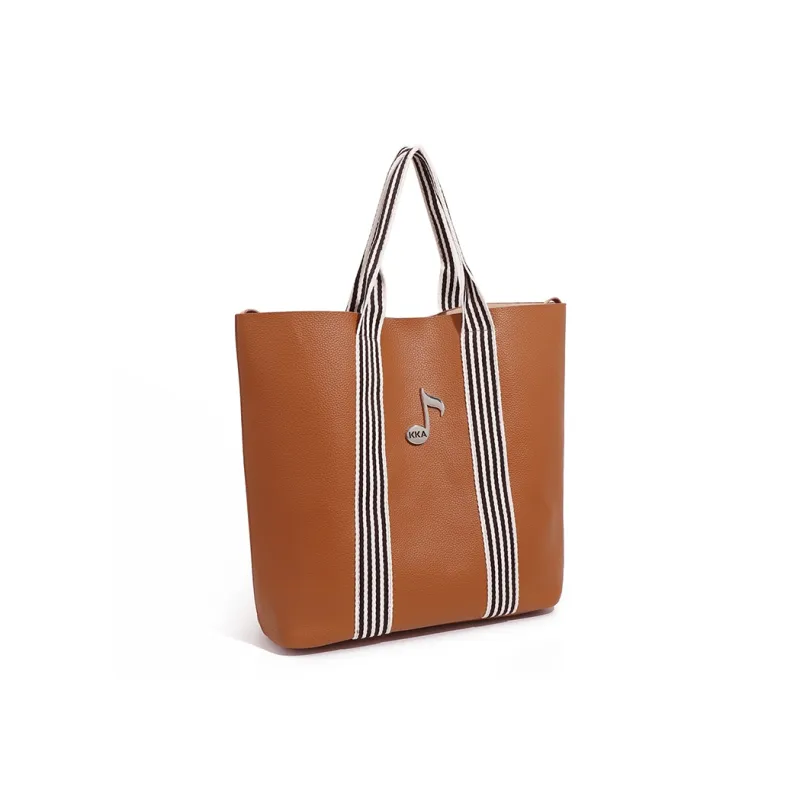 KKA PU Handbag Regular Women's Brown/Black/White-3