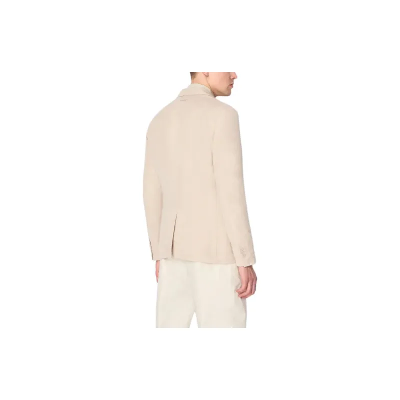 EMPORIO ARMANI SS24 Business Suit Coat Men's Light Khaki-2