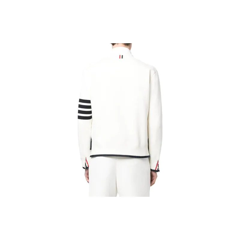 THOM BROWNE 4 Bar Striped Cardigan-2