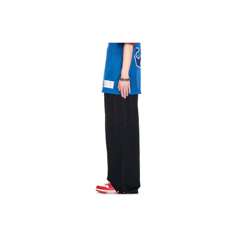 OFF WHITE Button Detailed Wide Leg Pants-3