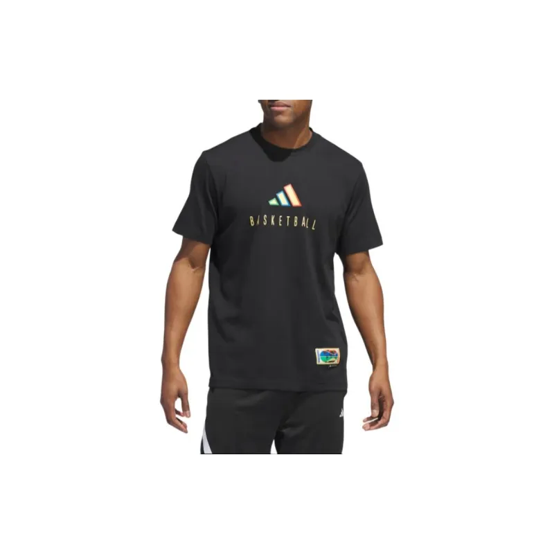 Adidas Worldwide Hoops Logo Performance Graphic Tee-3