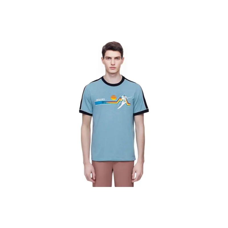 COACH T Shirts Men Blue-5