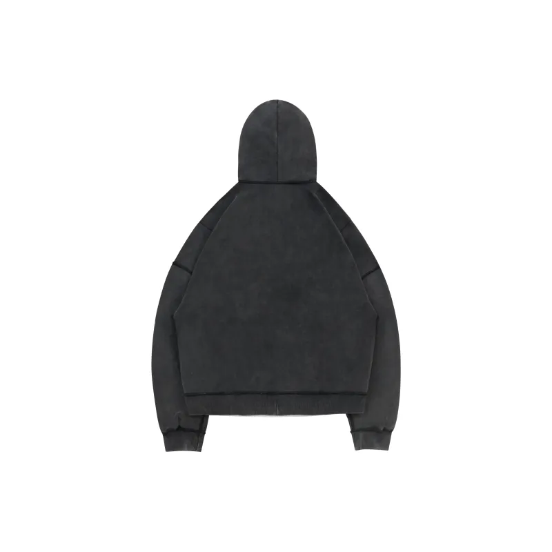 ARNODEFRANCE Sweatshirt Loose Fit Style Unisex Washed Black-1