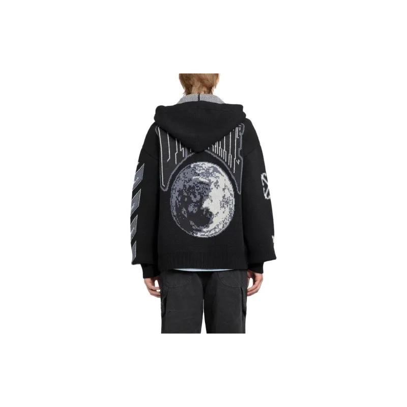 OFF-WHITE Zip-Up Drawstring Hoodie-2