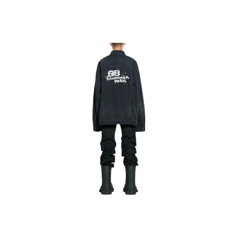 Balenciaga Jackets Men Black-3