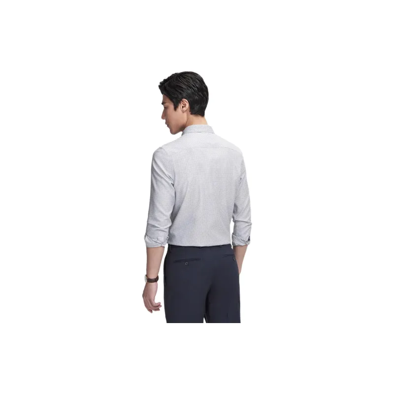 GOLDLION Shirt Men's Gray Plaid-1
