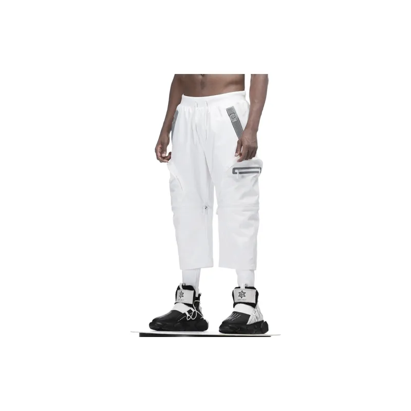 NORVINCY Western Outdoor Cycling Knitted Sweatpants Unisex White-4