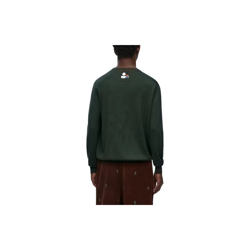 LOEWE SS24 Sweater Men's Dark Khaki Green-3