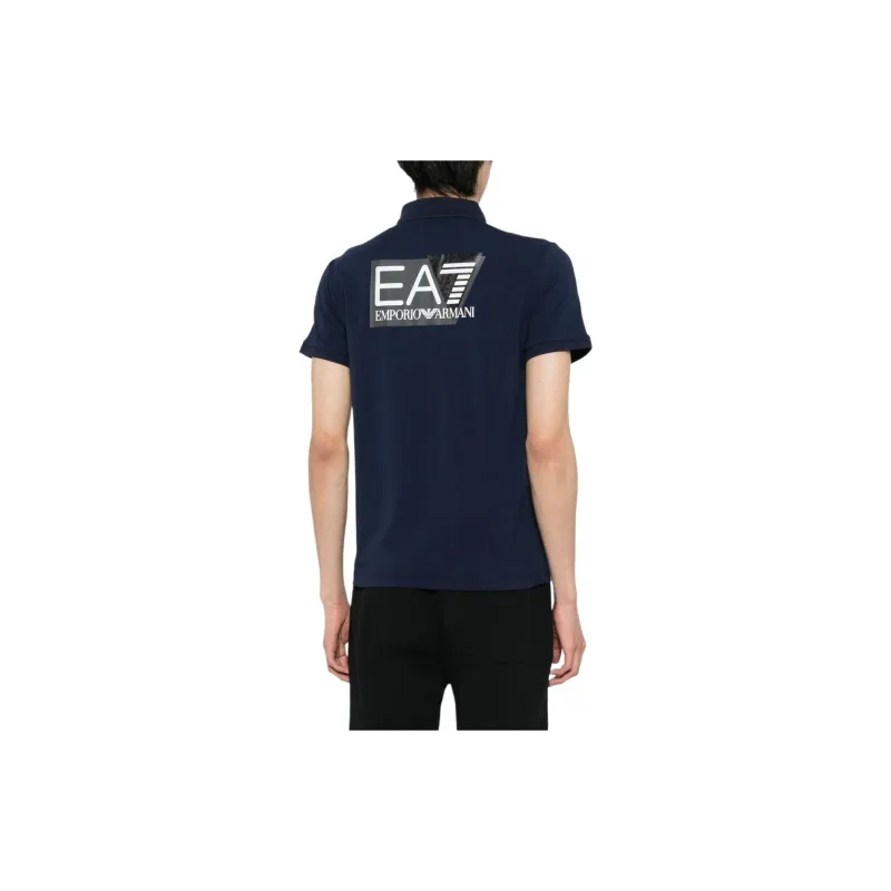 EMPORIO ARMANI EA7 SS24 Polo Shirt Men's Navy-2