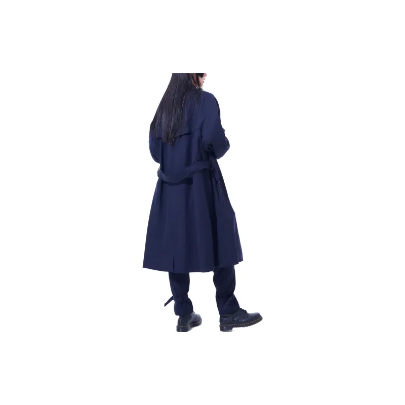 Yohji Yamamoto Coats Unisex Navy-4