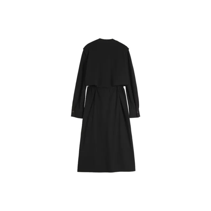 ELLE Long Sleeved Dress Women's Black-1