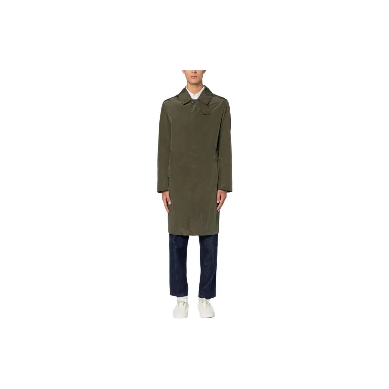 Mackintosh Pointed collar Single breasted Coat-1