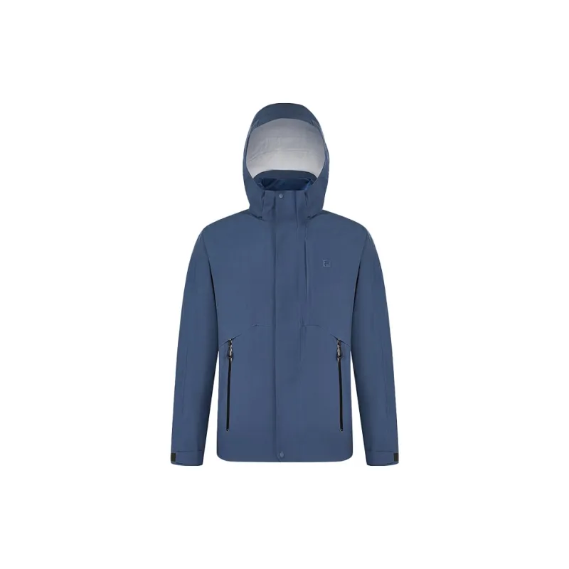 FILA Water-Resistant Windproof And Water-Repellent Windbreaker Jacket Unisex Dark Navy Blue-2