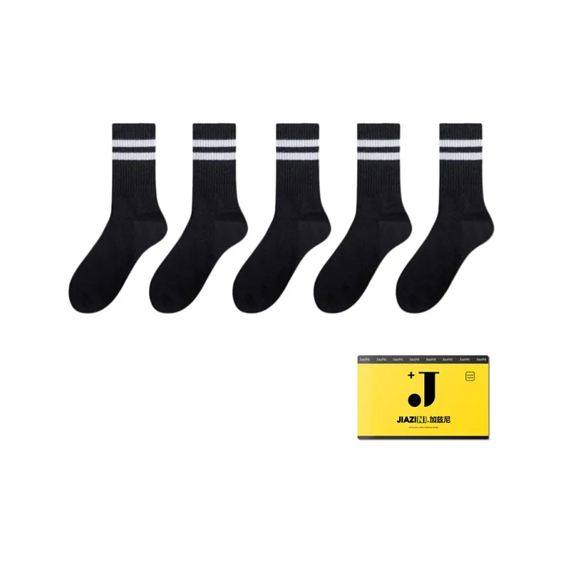 JIAZINI Mid Calf Socks Women's 5 Pack-24