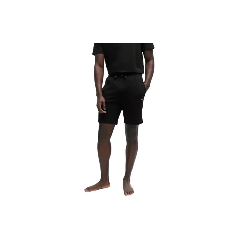 HUGO BOSS Stretch Cotton Regular Fit Shorts With Logo Detail Casual Shorts Men's Black-2