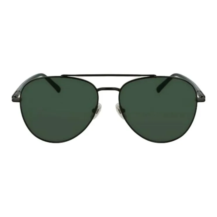 FERRAGAMO Alloy Plastic Metal Aviator Sunglasses Men's Black-1