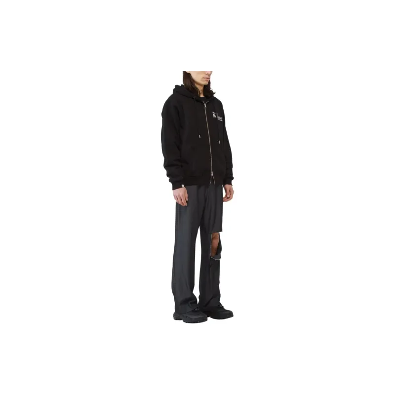 JOEGUSH Smile Rockstar Hoodie Zip Up Sweatshirt Unisex Black-6