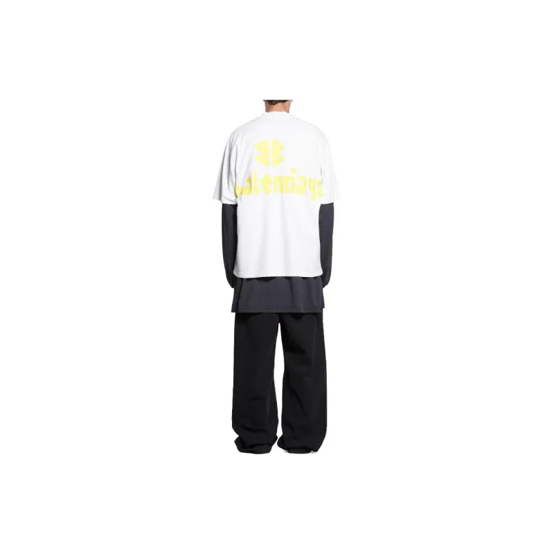 Balenciaga Tape Logo Crewneck T Shirt-4