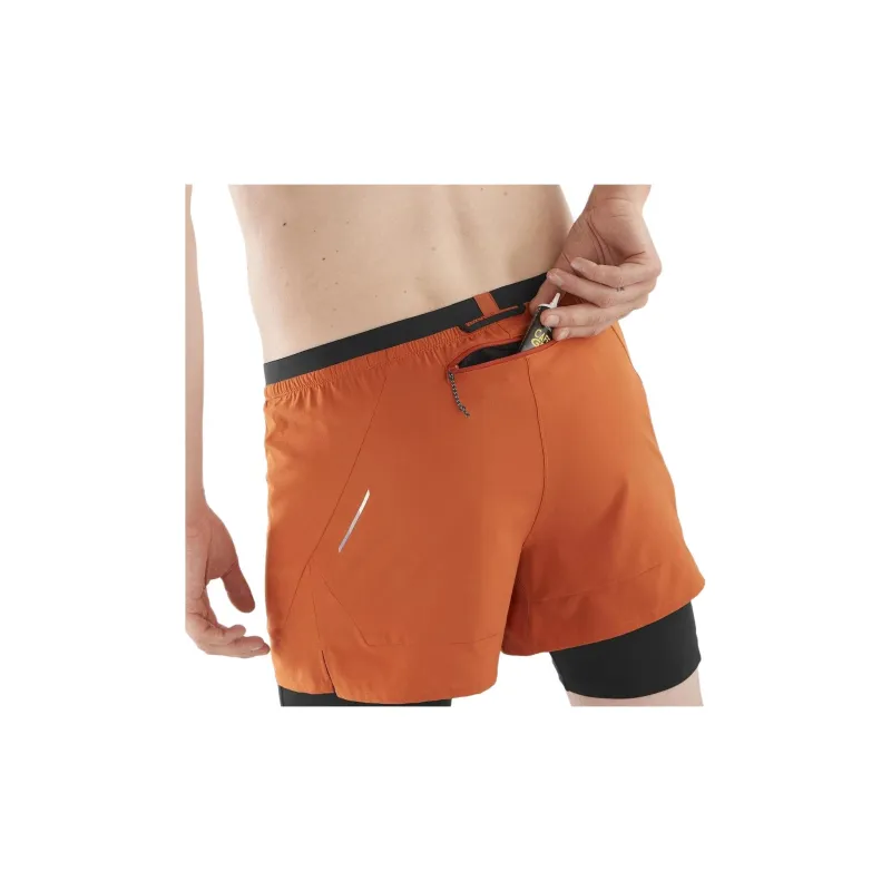SALOMON Cross 2in1 Casual Shorts Men's Orange-5