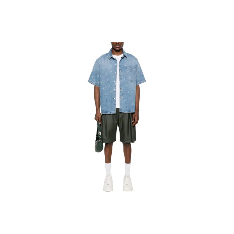 Axel Arigato Miles Logo Printed Denim Shirt-1