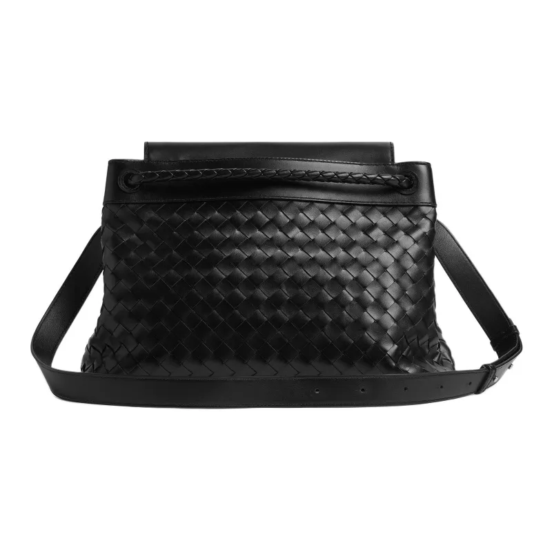 Bottega Veneta Andiamo Series Cow Leather One Shoulder Handbag Medium Size Men's Black-4