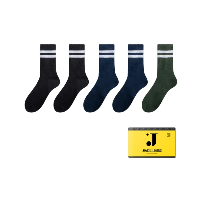 JIAZINI Mid Calf Socks Women's 5 Pack-16