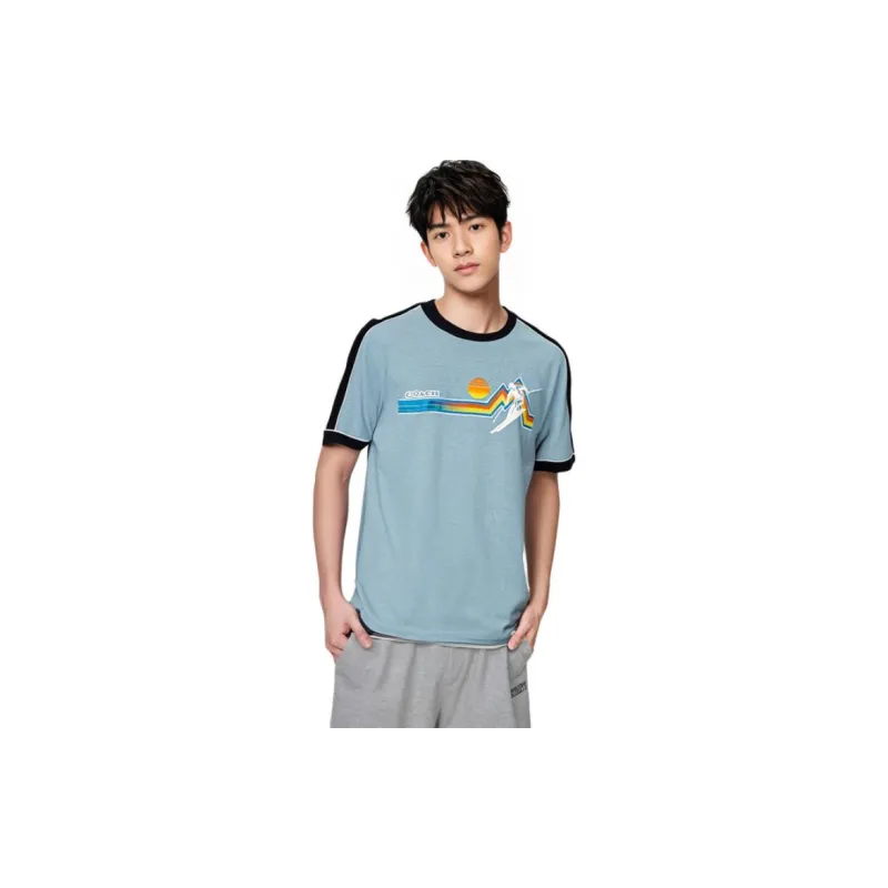 COACH T Shirts Men Blue-2