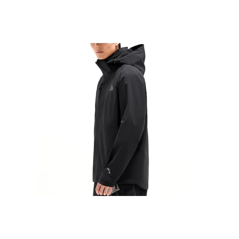 Anta Waterproof And Windproof Windbreaker Jacket Men's Basic Black-2