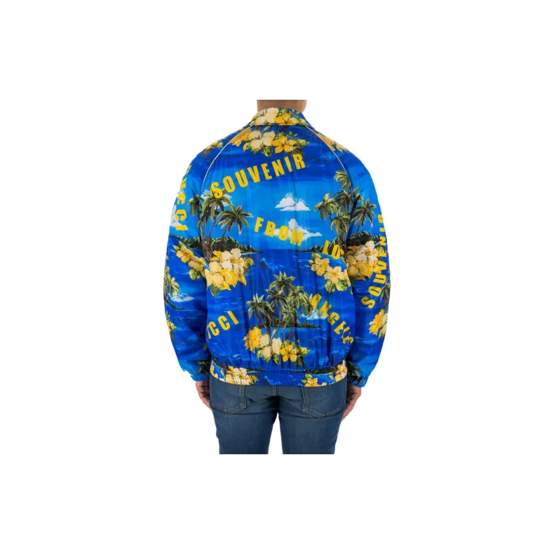 GUCCI Souvenir From Los Angeles Print Nylon Jacket-2