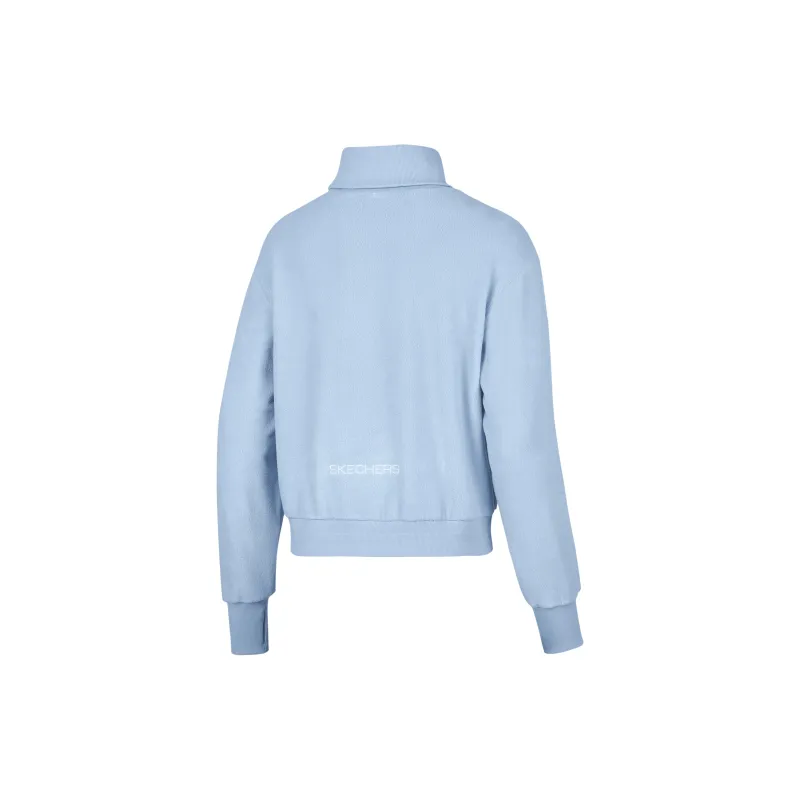 Skechers Sweatshirt Women's Light Gray Blue-1