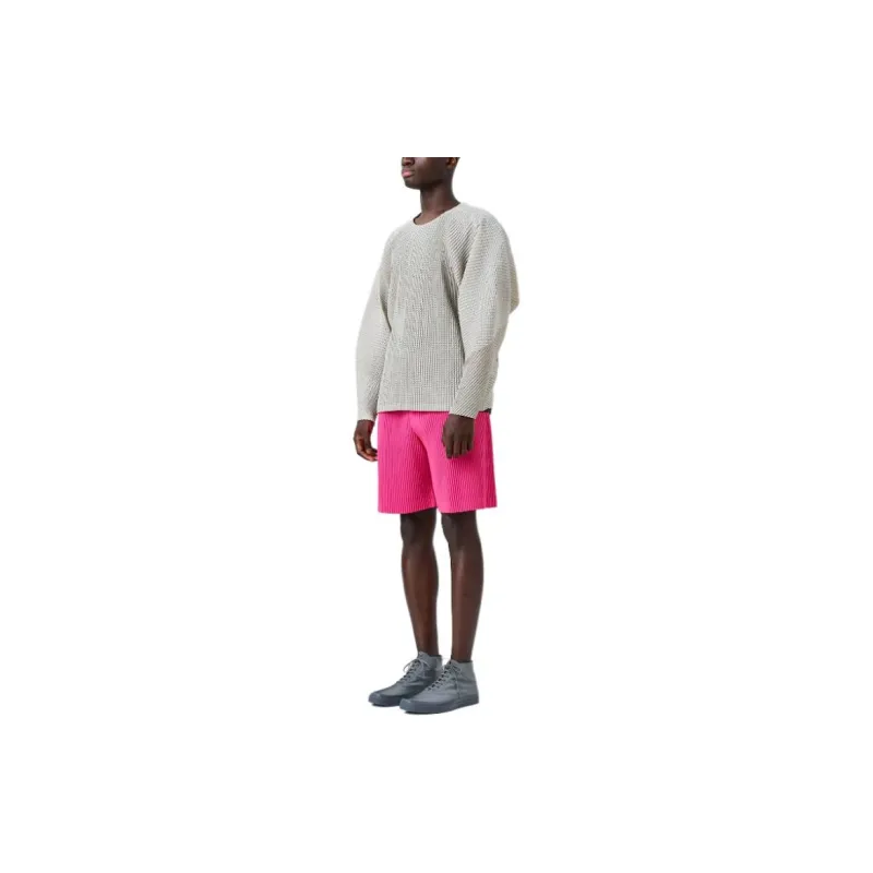 Homme Plissé Issey Miyake SS24 Casual Shorts Men's Deep Pink-5