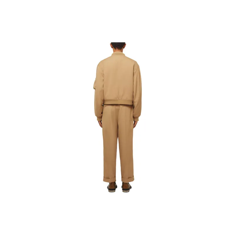 JIL SANDER Straight leg Belted Wool Trousers-3