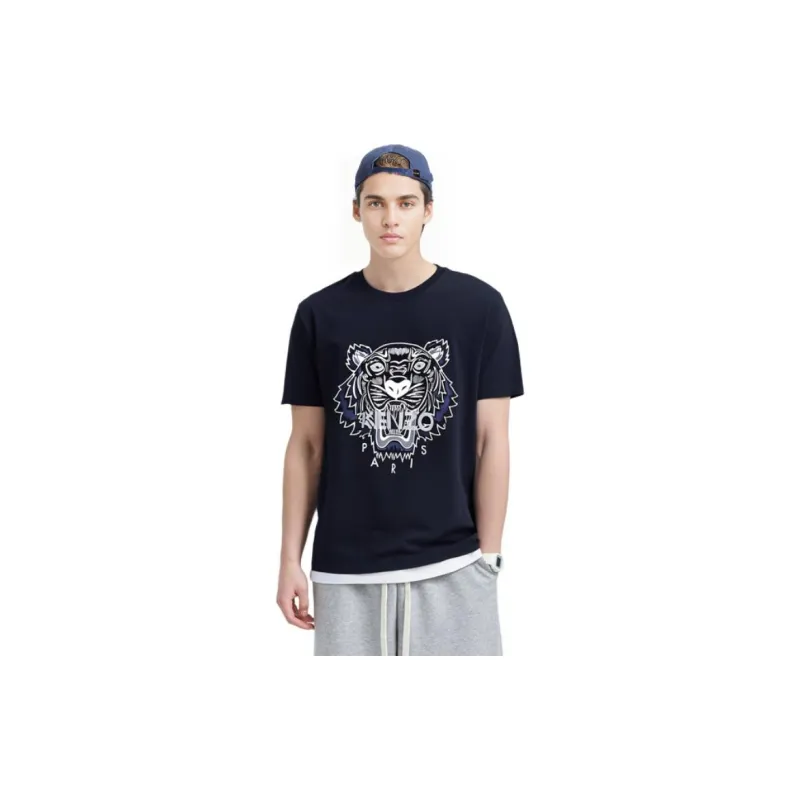 KENZO Men's Classic Tiger Short Sleeve T shirt Black-5